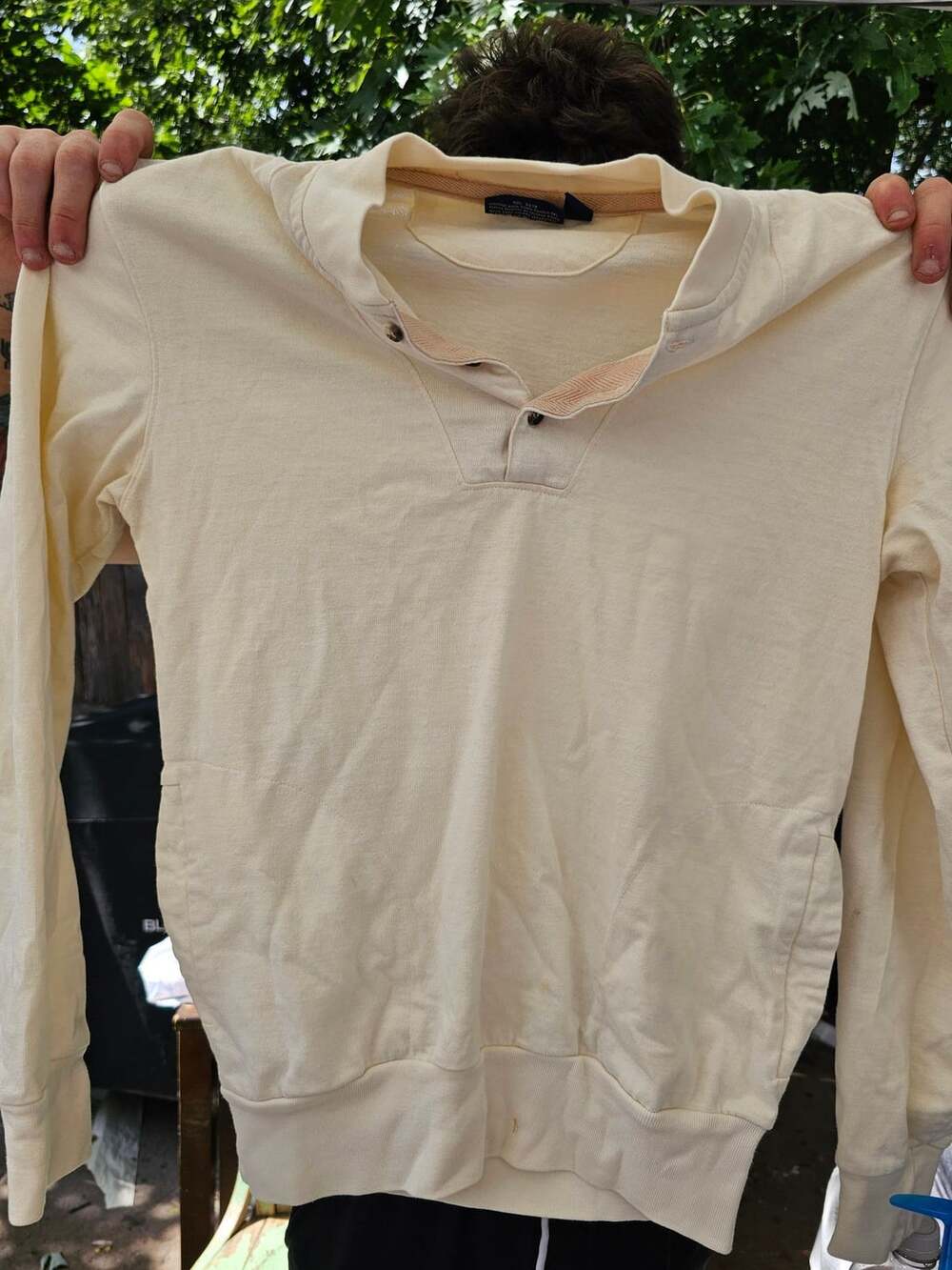 The Sundays Sportswear Co. Cream Henley Sweatshirt